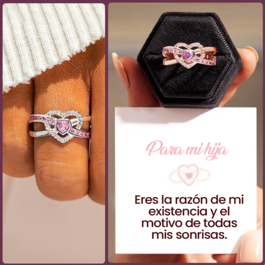 Anillo Corazón Infinito "Para mi hija"