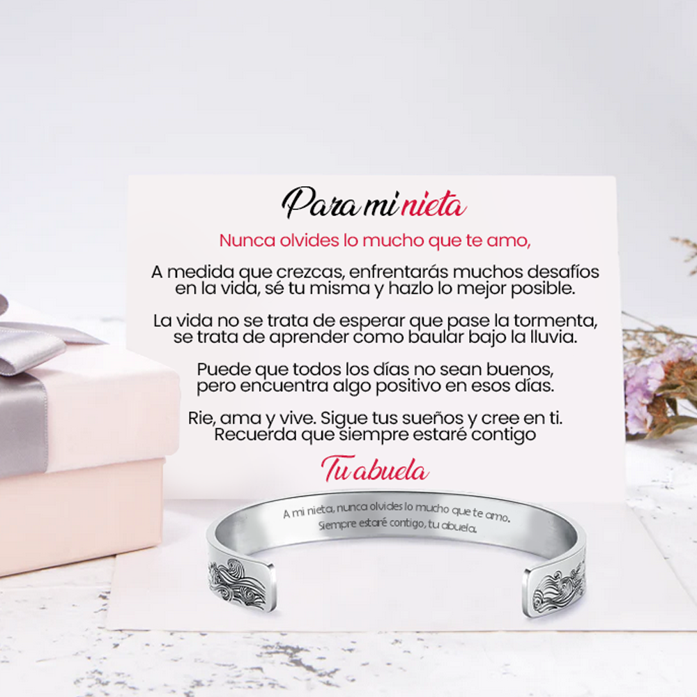 Pulsera "Para mi nieta" con dedicatoria