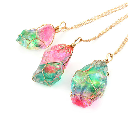 Collar Piedra Arcoiris